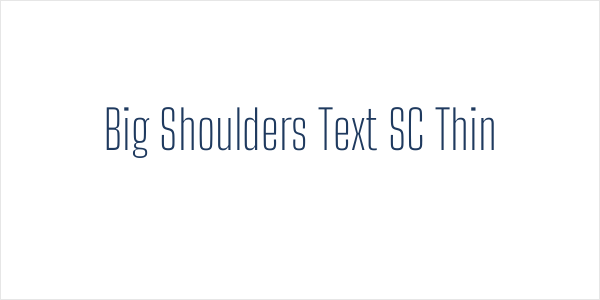 Big Shoulders Text SC Thin Logo