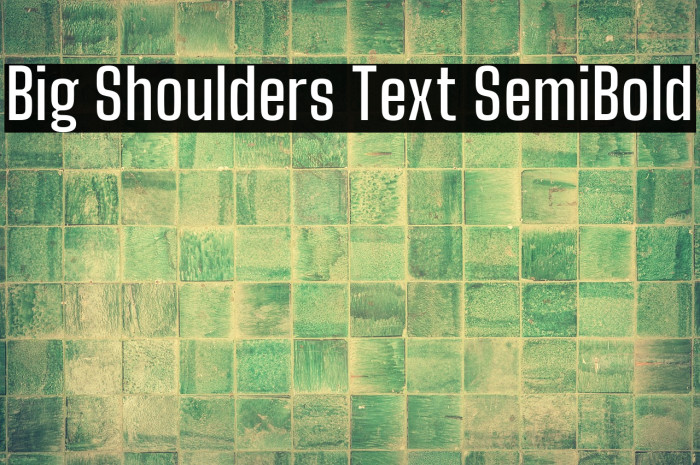 Big Shoulders Text SemiBold Font examples