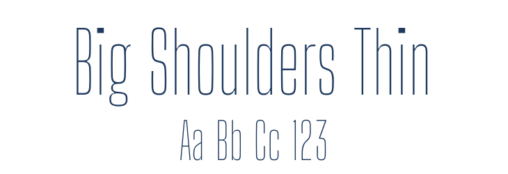 Big Shoulders Thin Font Preview