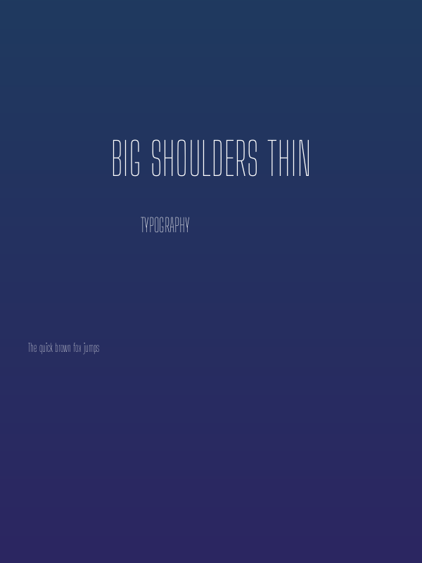 Big Shoulders Thin Poster
