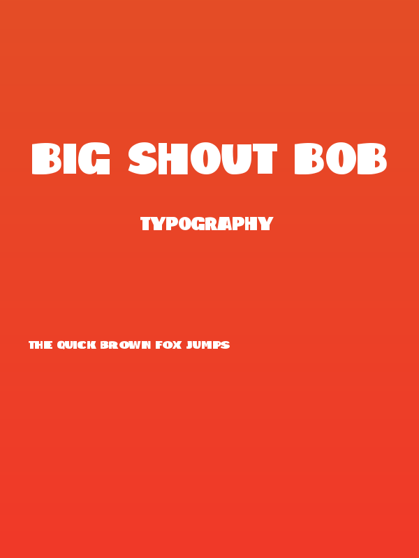 Big Shout Bob Poster