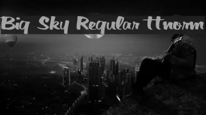 Big Sky Regular ttnorm Font examples