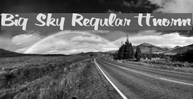 Big Sky Regular ttnorm Font examples