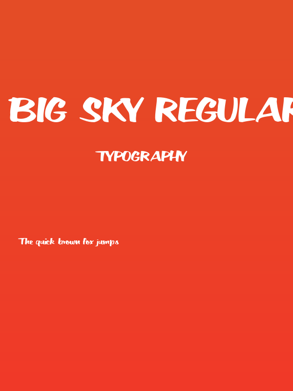Big Sky Regular ttnorm Poster