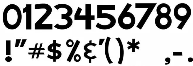 Big Sky Font OTHER CHARS