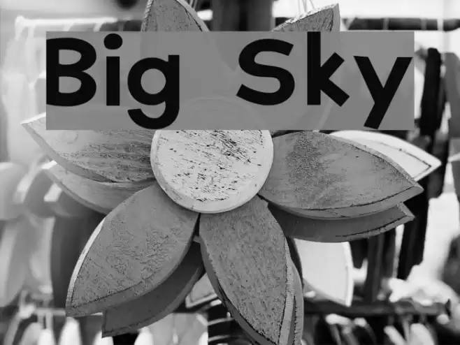 Big Sky Font examples