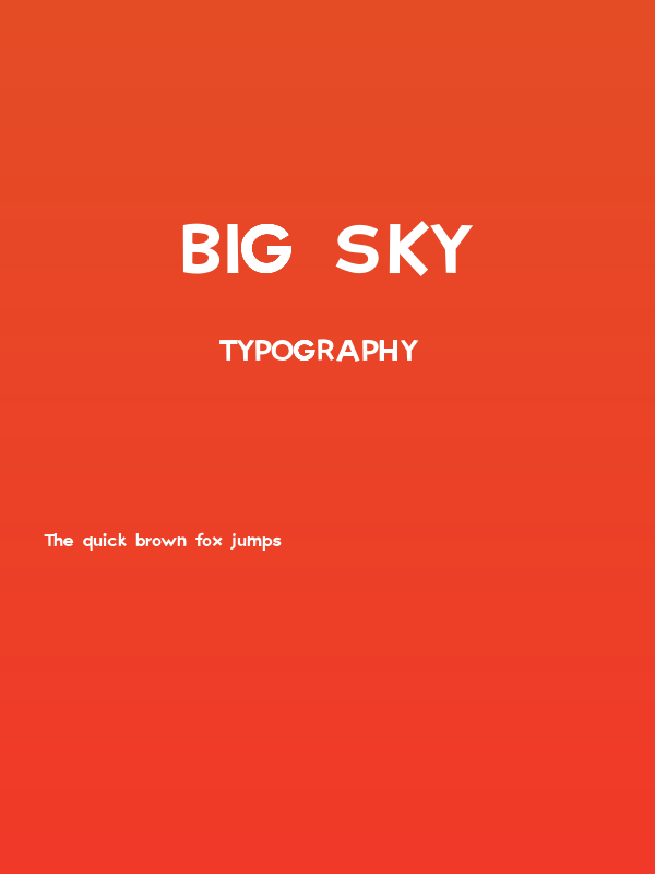 Big Sky Poster