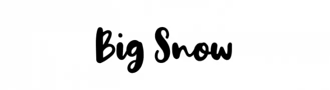 Big Snow  フリーフォントのダウンロード