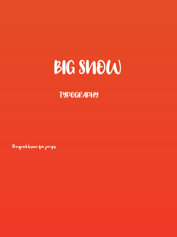 Big Snow Poster