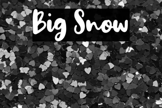 Big Snow Font examples
