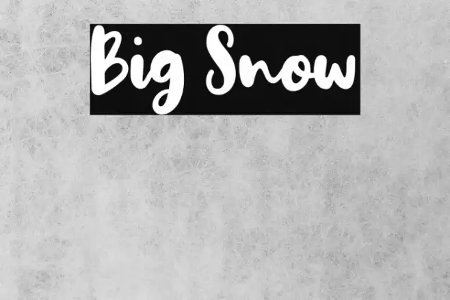 Big Snow Font examples