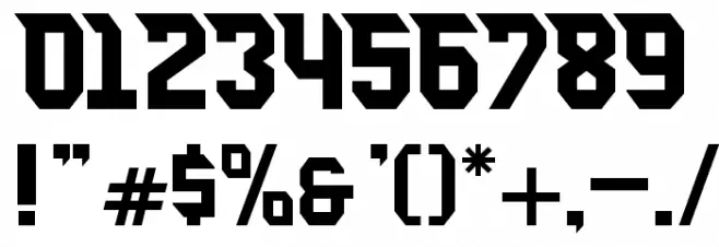 Big Space Font OTHER CHARS