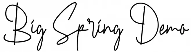 Big Spring Demo  font caratteri gratis
