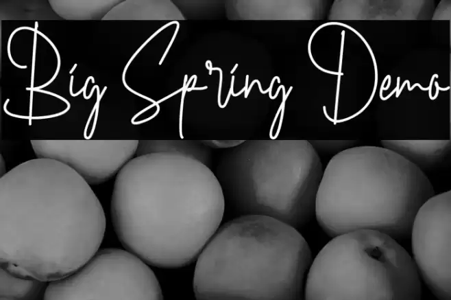 Big Spring Demo Font examples