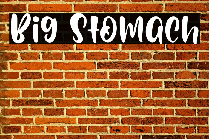 Big Stomach Font examples