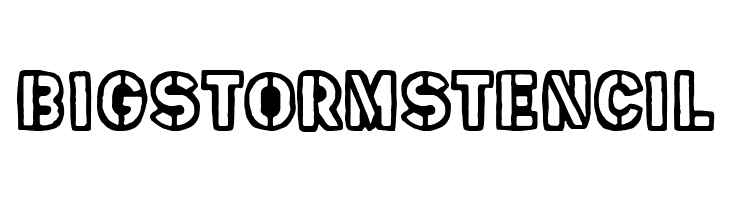 Big Storm Stencil  Free Fonts Download