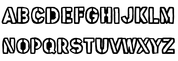 Big Storm Stencil Font Litere mari