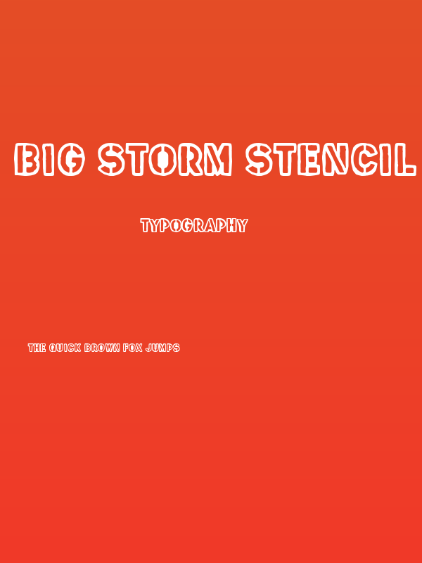 Big Storm Stencil Poster