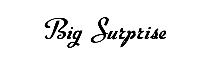 Big Surprise  Free Fonts Download