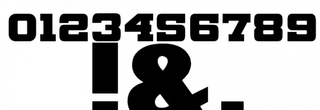 Big Ten Block Font OTHER CHARS