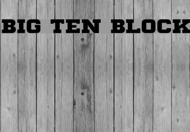 Big Ten Block Font examples