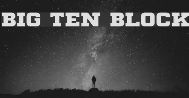 Big Ten Block Font examples