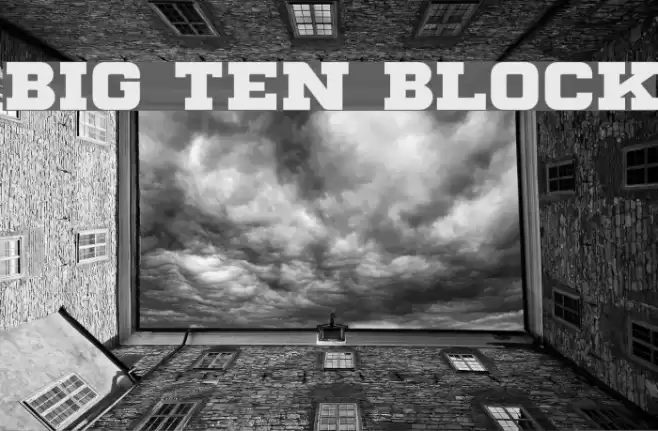 Big Ten Block Font examples