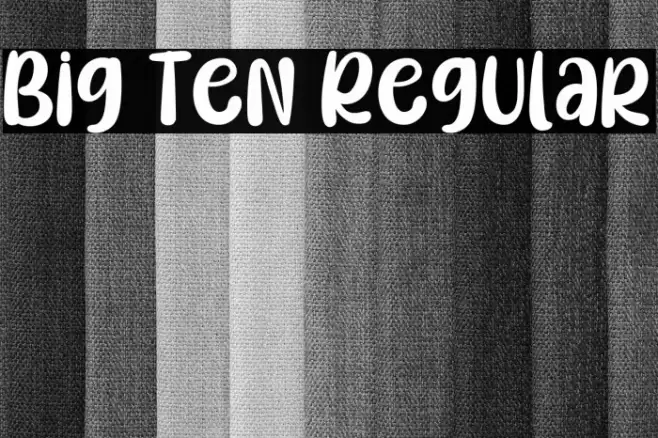 Big Ten Regular Font examples