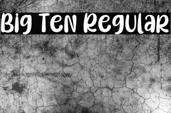 Big Ten Regular Font examples