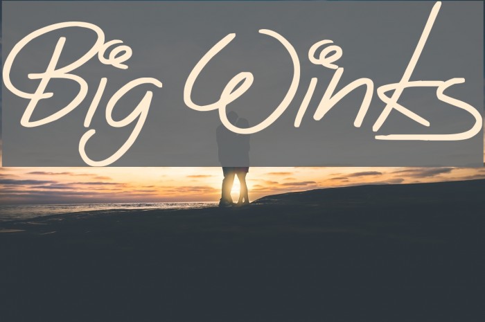 Big Winks Font examples