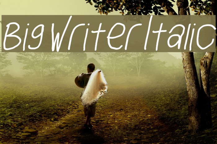 Big Writer Italic Example 1