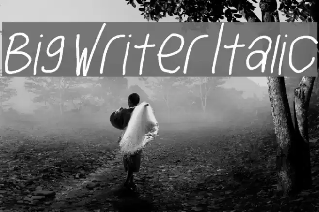 Big Writer Italic Font examples