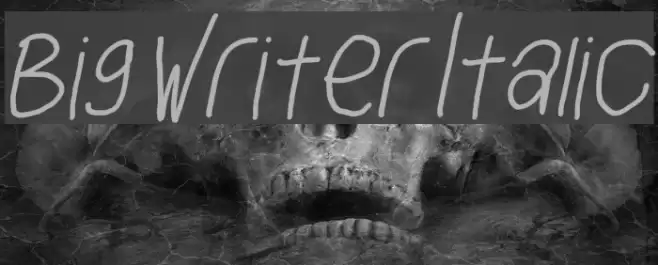 Big Writer Italic Font examples