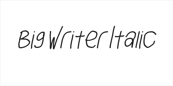 Big Writer Italic Logo