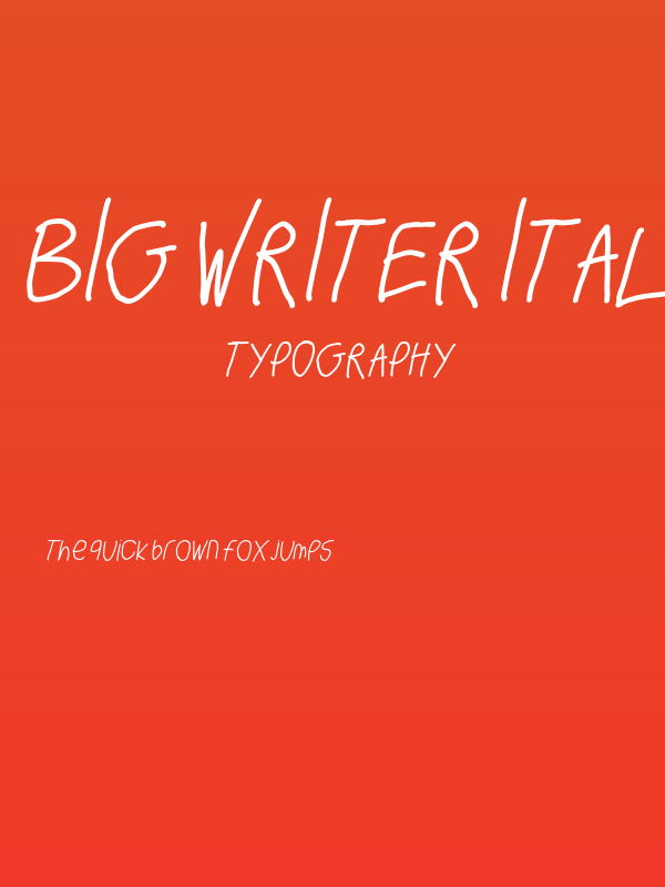 Big Writer Italic Poster
