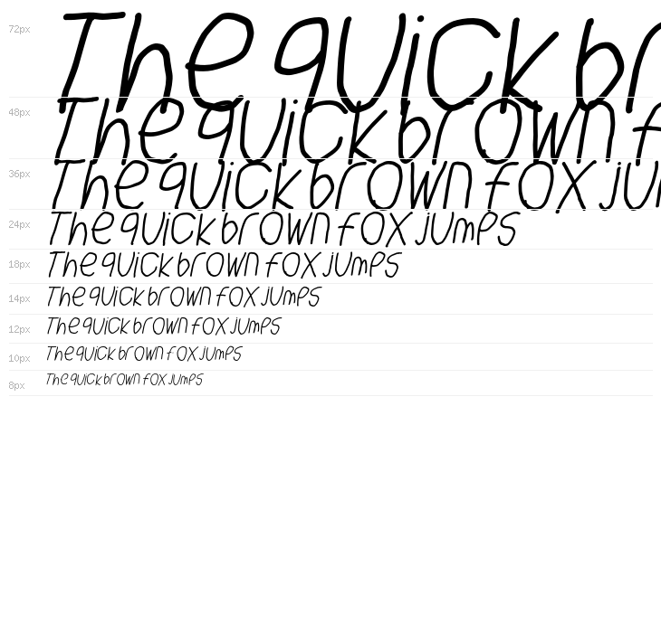 Big Writer Italic Waterfall