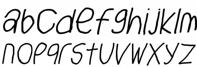 Big Writer Italic 字体 小写
