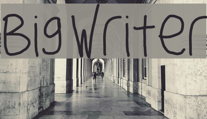 Big Writer Font examples