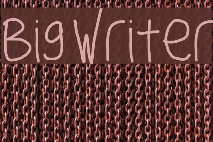 Big Writer Font examples