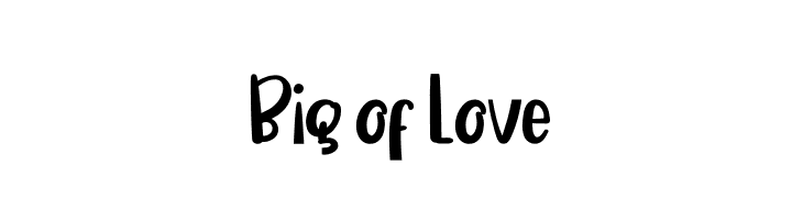 Big of Love  font caratteri gratis