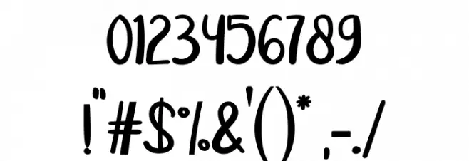 Big of Love Font OTHER CHARS