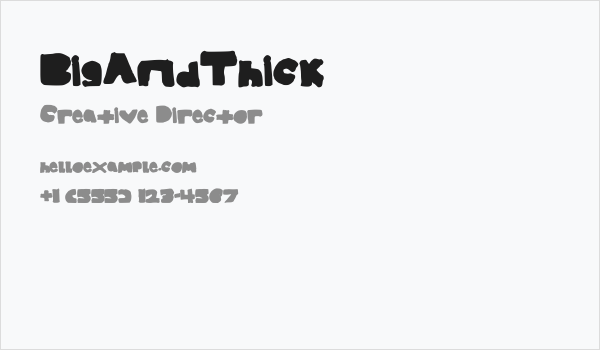 BigAndThick Business Card