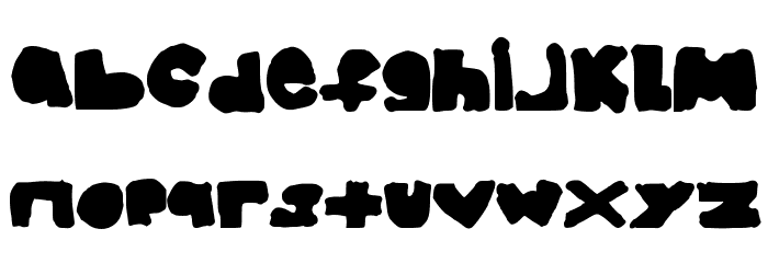 BigAndThick Font LOWERCASE