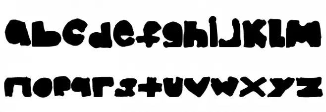 BigAndThick Font LOWERCASE