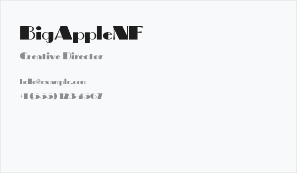 BigAppleNF Business Card