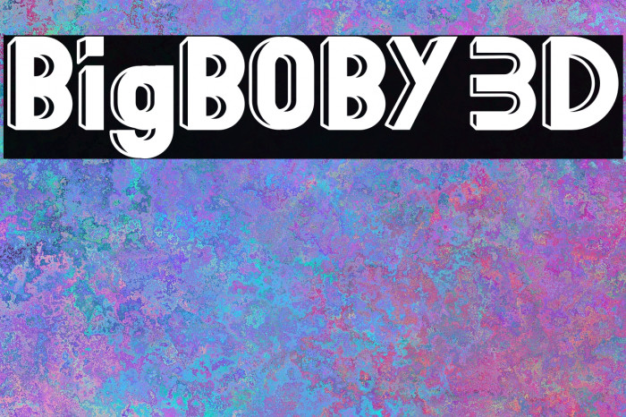 BigBOBY 3D Font examples