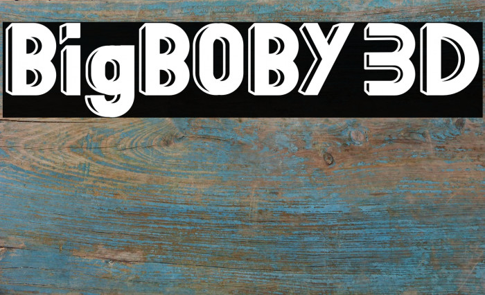 BigBOBY 3D Font examples