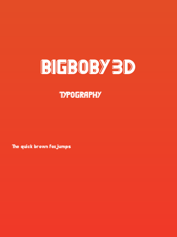 BigBOBY 3D Poster