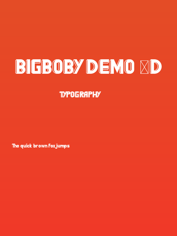 BigBOBY Demo 3D Poster