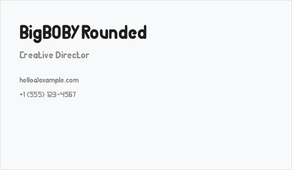 BigBOBY Rounded Business Card